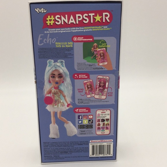 Snapstar Echo Fashion Doll Blue Hair Yellow Dress with Accessories - Picture 5 of 11